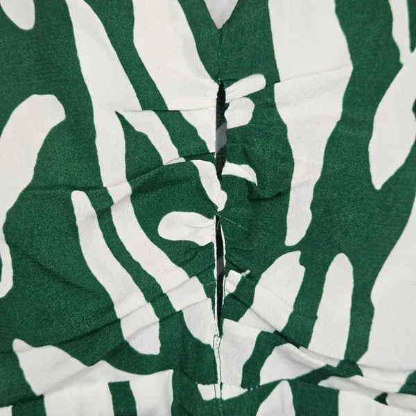 BA&SH Terence Midi‎ Dress in Green/White Size 2 Hawaiian Print - Image 6