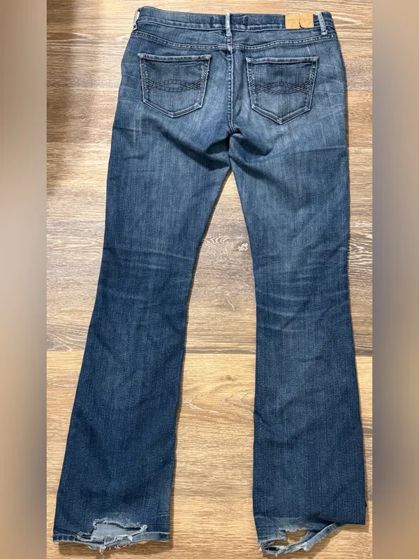 Abercrombie & Fitch Blue Flare Jeans Mid Rise Y2K 2000s Women’s 2R - Image 2