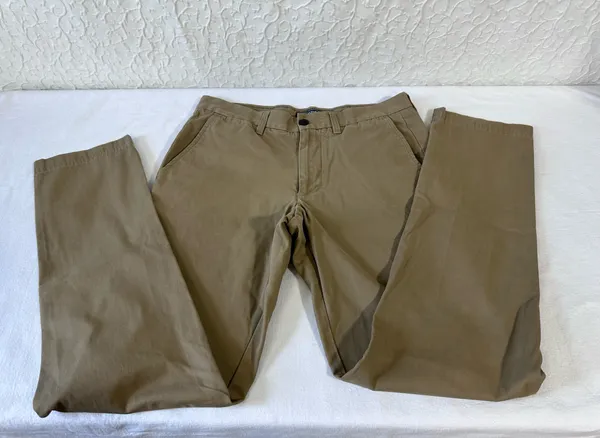 Lands End Pants Men Chino Brown Traditional Fit Outdoor Career Uniform Casual - Image 8