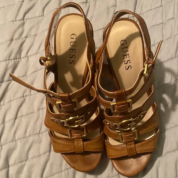 - G by Guess Brown Sandals - Image 2