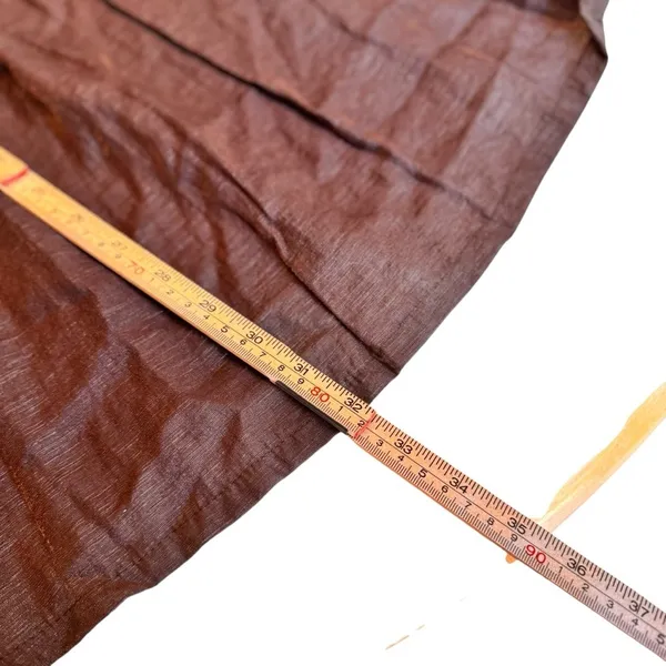 YA Los Angeles Bronze Brown Rosette Shoulder Mini Dress Medium Elastic Waist Tie - Image 13