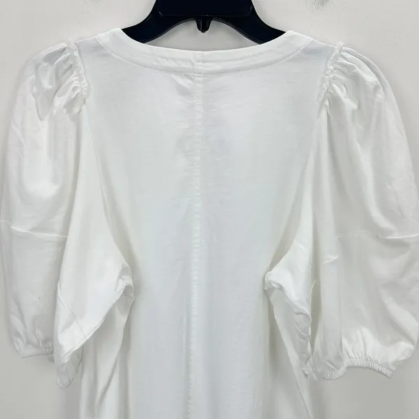 J.Crew Madewell Puff Sleeve Tee Shirt Cotton Top Relaxed Minimalist Eyelet White M NWT - Image 10