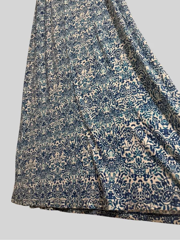Cynthia Rowley Blue and White Printed Maxi Skirt - Image 3