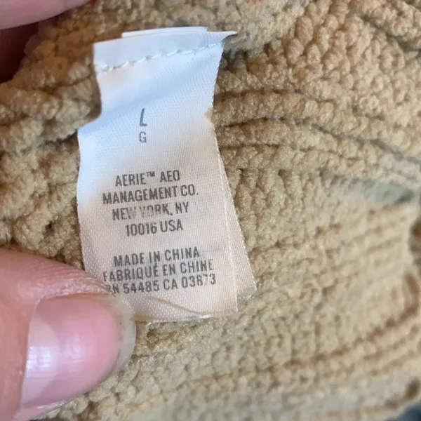 Aerie Tan Oversized Knit Sweater Size L - Image 3