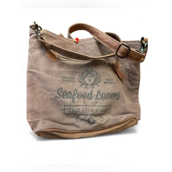 Myra Heron Cowhide Rug Crossbody Shoulder Bag Boho Western - Image 5