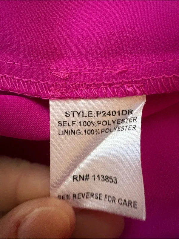 NWT Sugarlips Fuchsia Pink Strapless Ruffle Jumpsuit Size L - Image 11