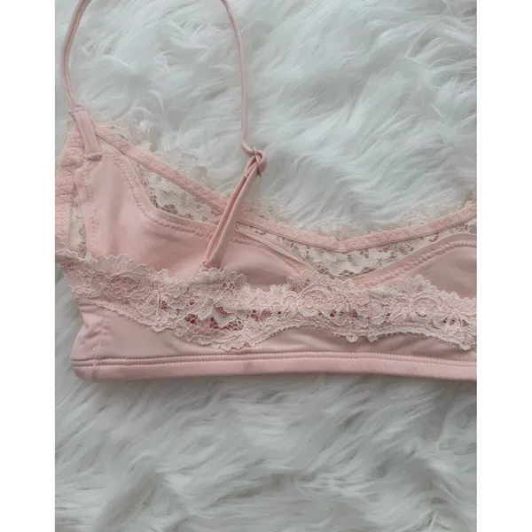 Skims Fits Everybody Lace Scoop Bralette Primrose Tonal Size XXS - Image 7