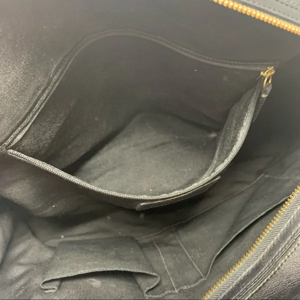 Coach Signature Hampton Black Monogram Canvas Leather Handbag - Image 11