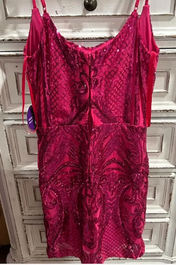 Windsor Pink Mini Dress Sequin  - Image 2