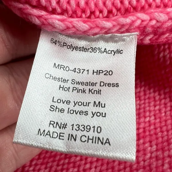 Show Me‎ Your Mumu Chester Sweater Dress in Hot Pink Knit. NWT - Image 5