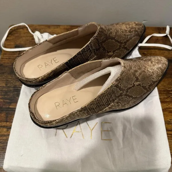 Raye Slip-On Snakeskin Mule Booties Size 8 - Image 9