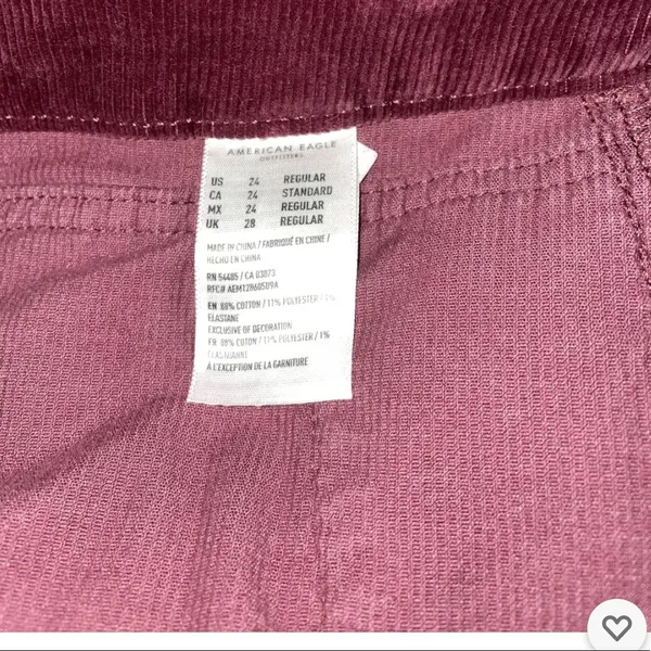 NWOT American Eagle High Rise Jegging Corduroy Skinny Pants Button Fly - Image 5