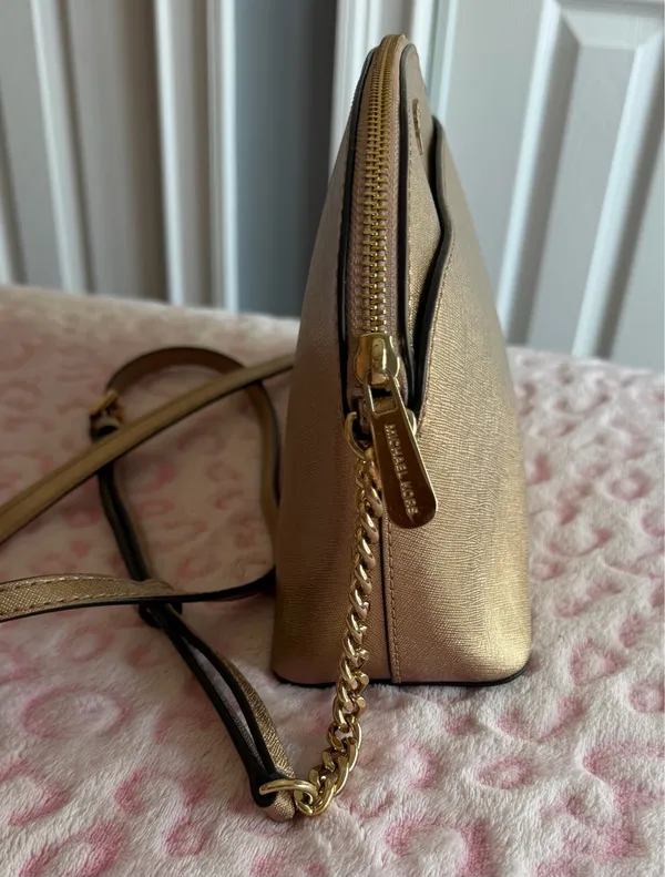Michael Kors Emmy Saffiano Gold Women's Crossbody Bags - Image 5