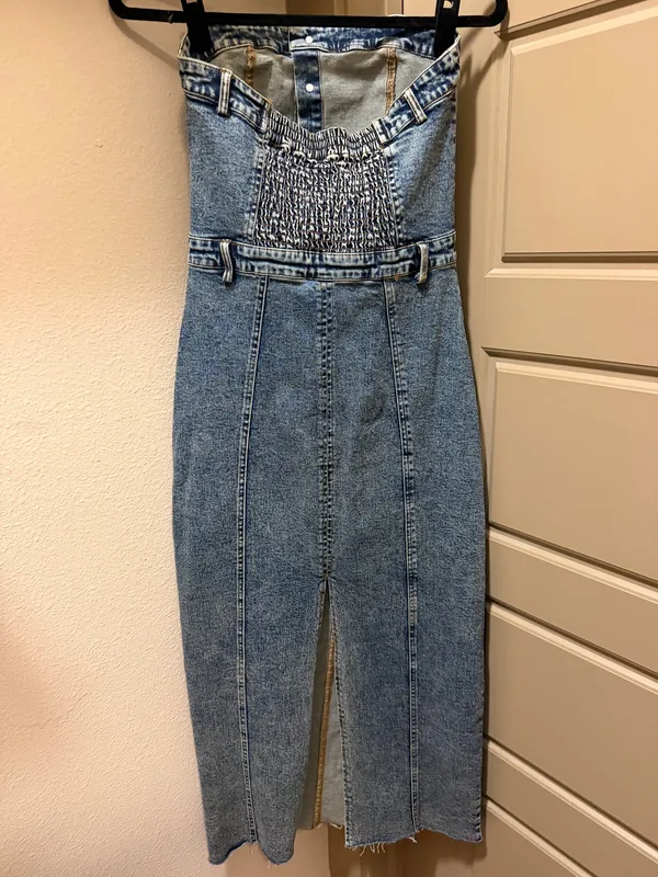 Princess Polly Denim Maxi Dress - Image 4