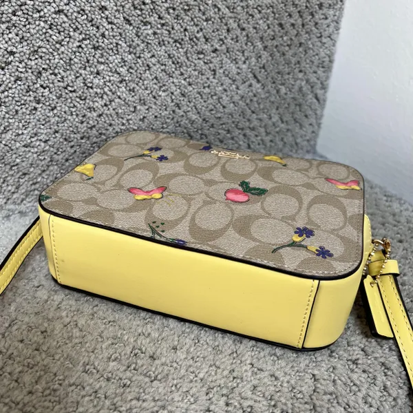 Coach Mini Camera Bag In Signature Canvas With Dreamy Veggie Print butterfly C8752 - Image 7