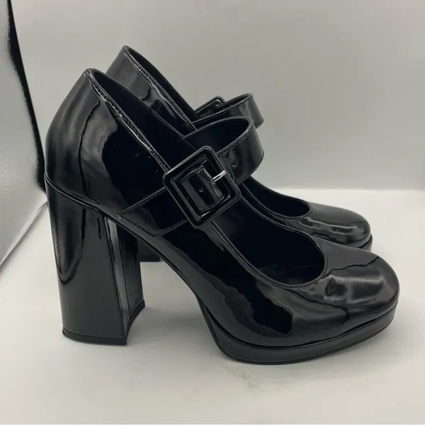 Madden Girl Ursulla black patent leather mary jane platform shoes Size 7.5M - Image 4