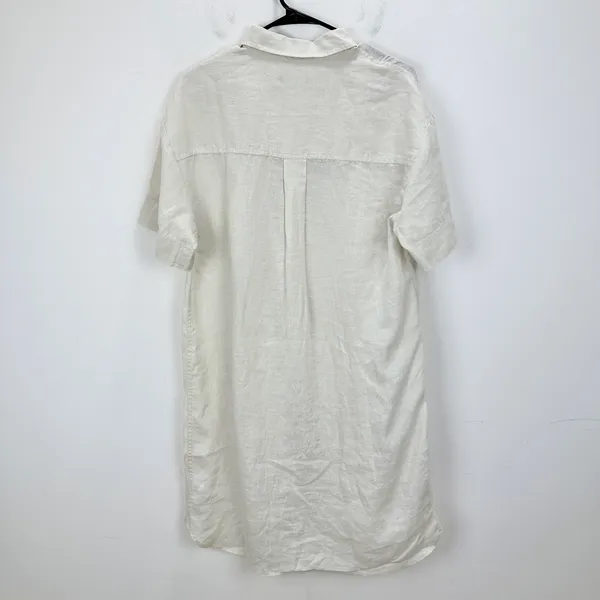 J.Crew Tall Utility Shirtdress Linen Natural Beige Relaxed Pockets Small NWT - Image 11