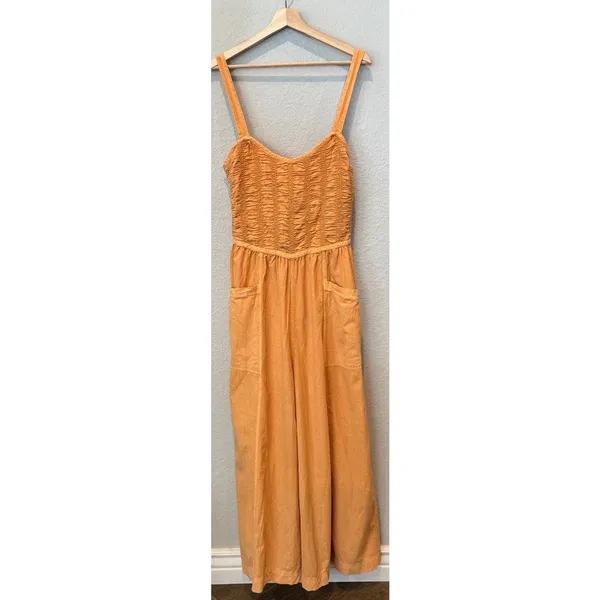 Free People Forever And Always Ruched One-piece Jumpsuit Size Medium - Image 13