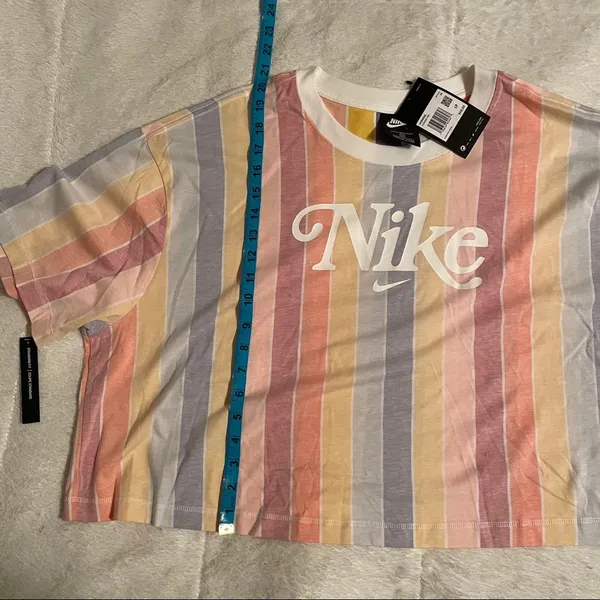 Nike Plus Size Cotton Striped Cropped Tee - Image 12