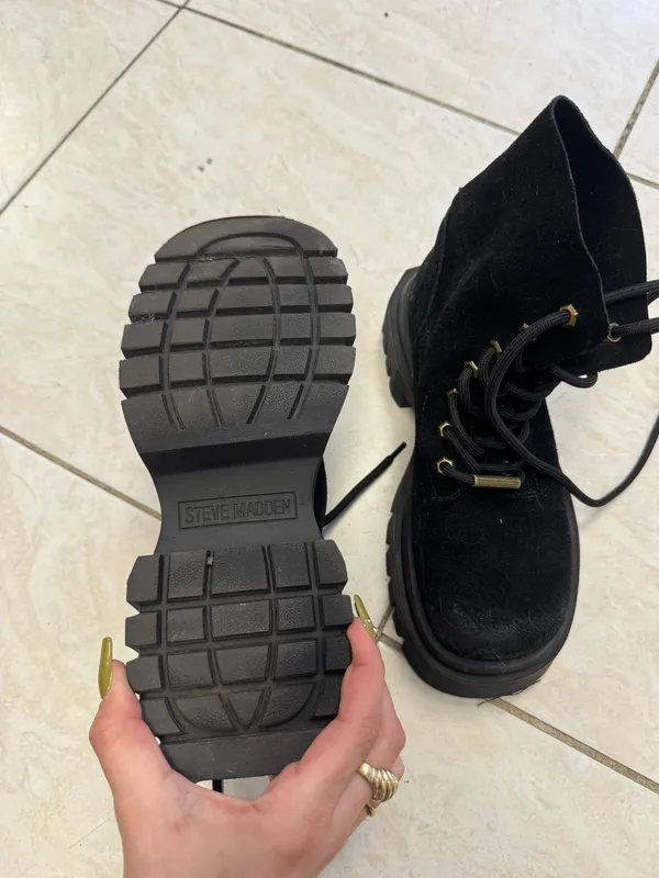 Steve Madden convertible black suede chunky boots  - Image 2