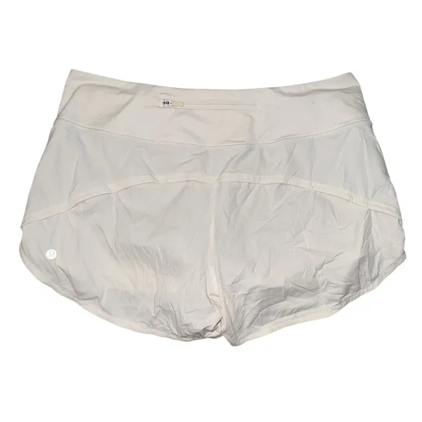 Lululemon Athletica BNWOT white speed shorts 10 tall - Image 2