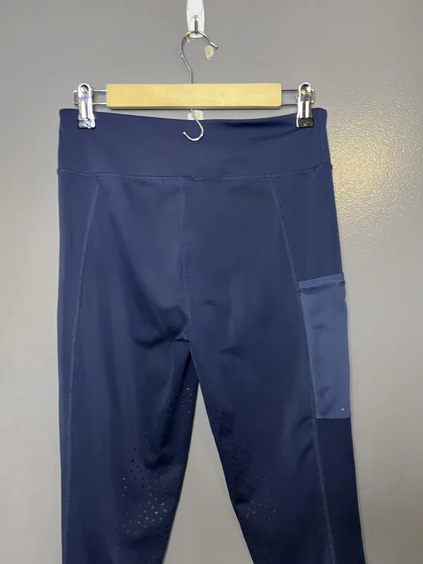 Aubrion Leggings Womens Small Blue Riding Ankle Silicone Grip Pockets Equestrian - Image 5