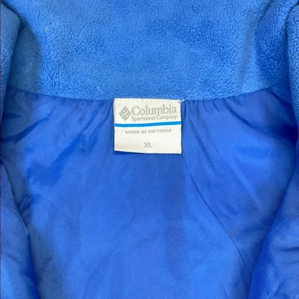 Columbia Blue Fleece Lined Full Zip‎ Vest Women's XL - Image 2