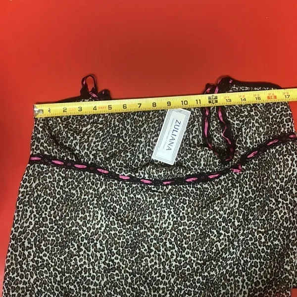 Zuliana Size Large Cheetah Print With Lace & Satin Shoulder Straps - Image 7