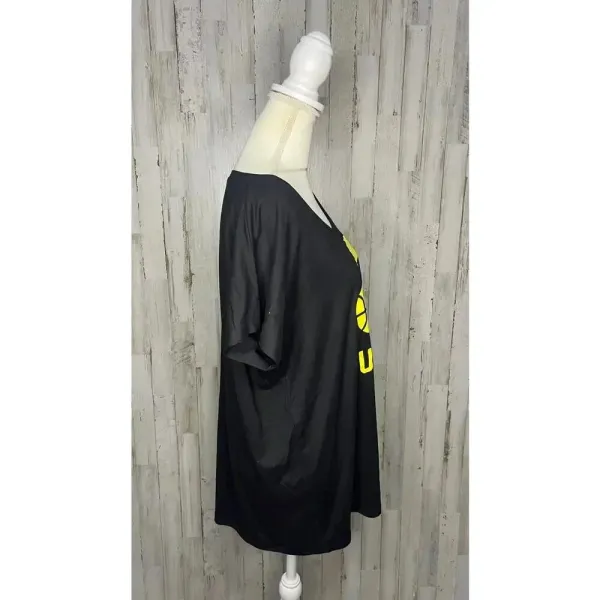 NWT NBA Utah Jazz Women's Black Graphic Print T-Shirt Size Medium Short‎ Sleeve - Image 3