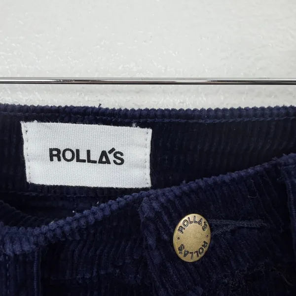 Rolla's Eastcoast Flare Pants Womens 24 Navy Blue High Rise Corduroy - Image 5
