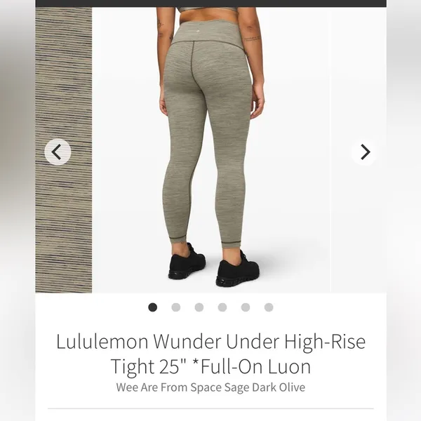 Lululemon wunder under green‎ leggings - Image 2