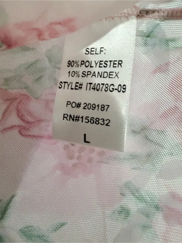 BiBi Pink Floral Short Sleeve Crewneck Top - Image 5
