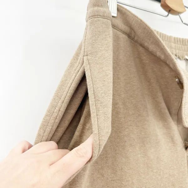 Vince Womens Tan Brushed French Terry Minimalist Straight‎ Leg Pants L - Image 9