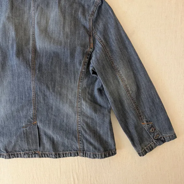 Riders Copper Collection XL Y2K Embroidered Denim Blazer Western Boho - Image 5