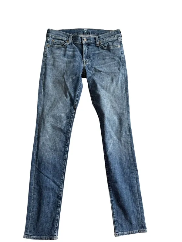 7 FOR ALL MANKIND Roxanne Medium Wash Jeans Size 28 - Image 3