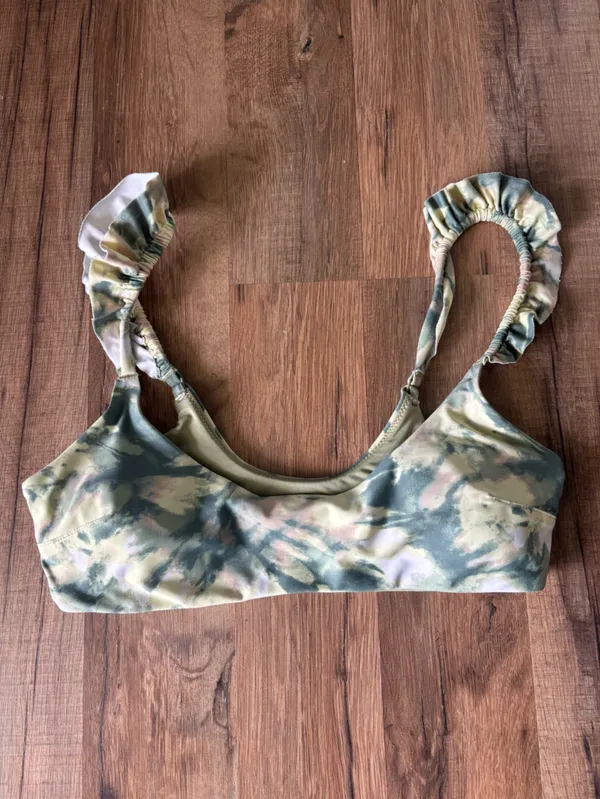 Aerie Printed Ruffle Scoop Bikini Top - Image 4