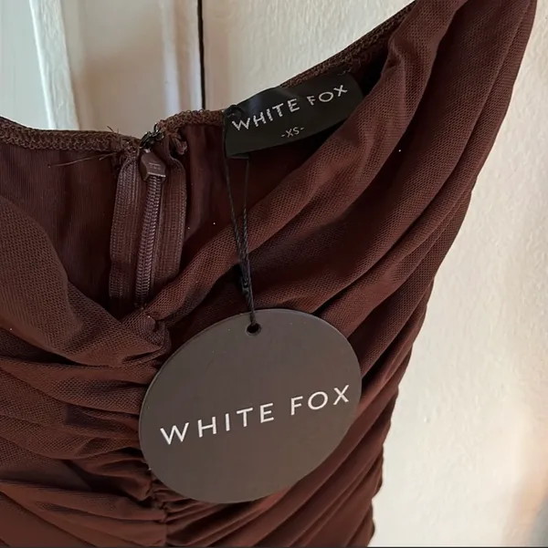 White Fox Chocolate Brown Been A Minute Mini Dress - Image 7