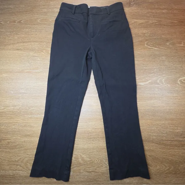 Maeve Anthropologie Pants Women 4 Black Cropped Straight Ankle Stretch Trouser - Image 2