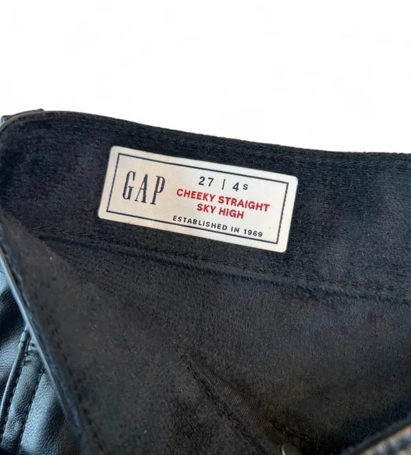 Gap black leather pants size 27 #leatherpants #gap - Image 4