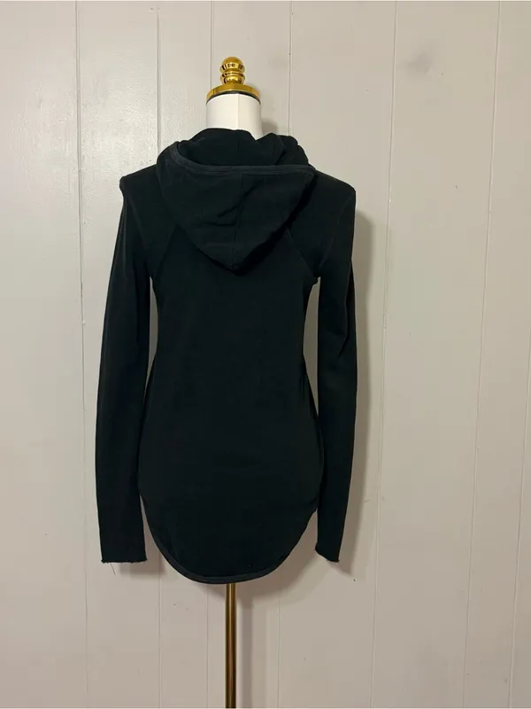 ATM Anthony Thomas Melillo French Terry Zip Front Hoodie Charcoal Heather S - Image 14