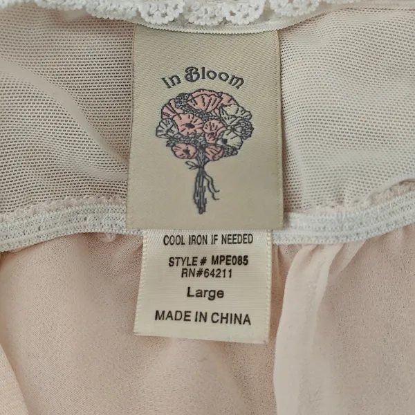 In Bloom Pale Pink Cream Lace Nightie Semi Sheer Womens Lage - Image 4