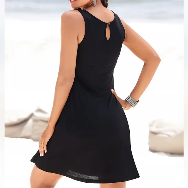 Black sleeveless mini‎ dress Size 2 - Image 2