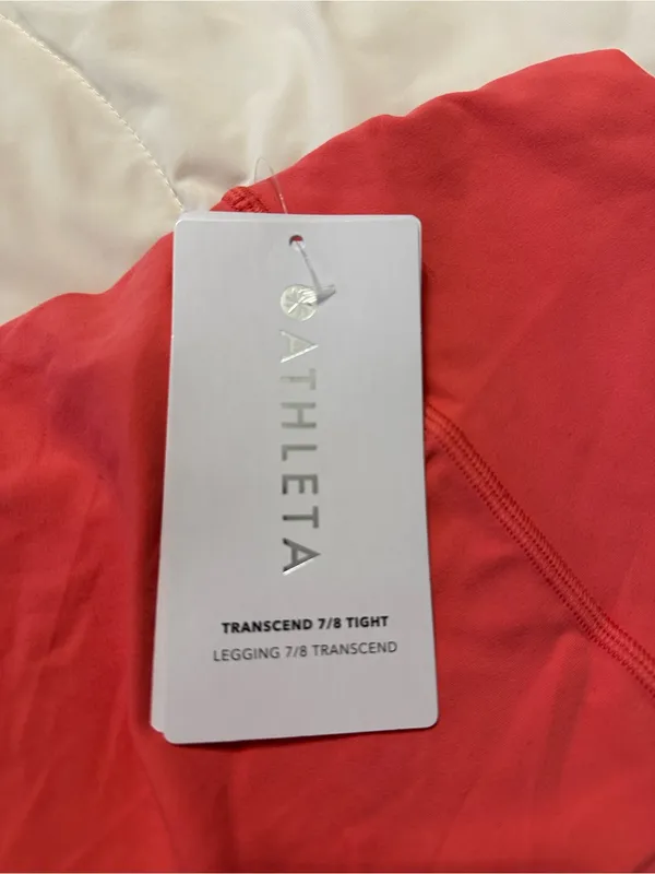 Athleta Coral Pink High-Rise Transcend 7/8 Tights - Performance - NWT - Size 1X - Image 9