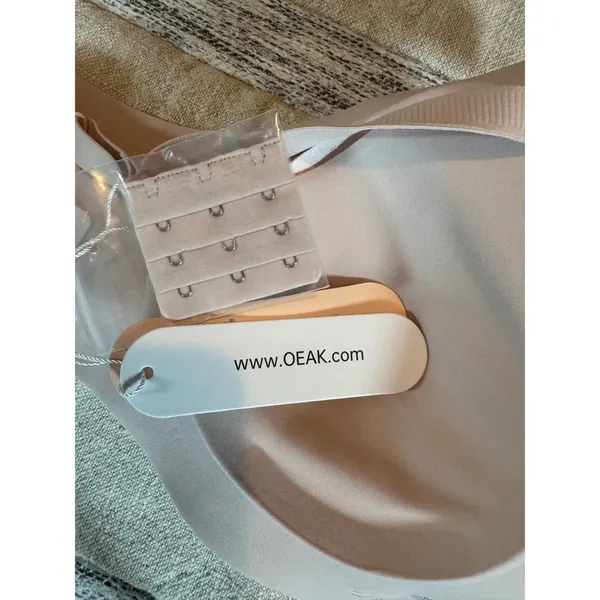 OEAK Women Wireless Seamless Scalloped Bra Blush Pink Size Medium NEW - Image 4