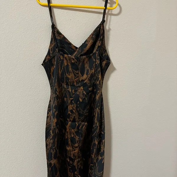 Urban Outfitters Black and Brown Swirl Design Fashionable Dress - Image 6