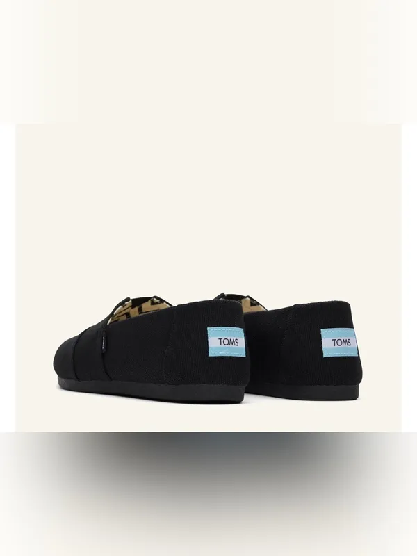 Toms Black Slip-On Canvas Shoes Size 5.5 Wide - Image 4