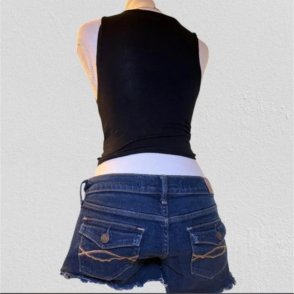 Windsor Graphic Tank Top Womens Small Black Whiskey Lace Up Front Vintage Style - Image 7