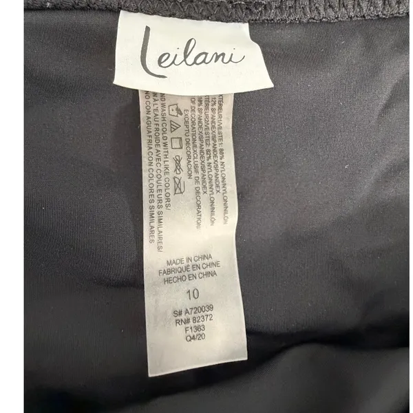 Leilani High Waisted Black‎ Swim Skort size 10 - Image 3