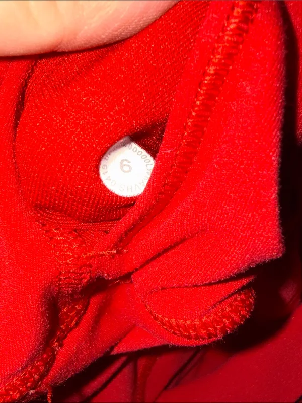 lululemon athletica Bright Red Capri Leggings with Wide Waistband - Image 5