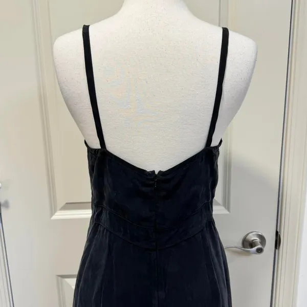 J Crew Silk Midi Dress Sm 6 Minimalist Double Breast Button Layer Capsule Luxury - Image 7